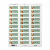 Golden Retriever Return Address Labels (Full Sheet)