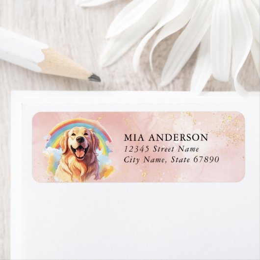 Golden Retriever Return Address Labels (Insitu)