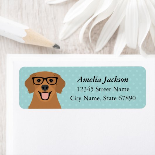 Golden Retriever Return Address Labels (Insitu)