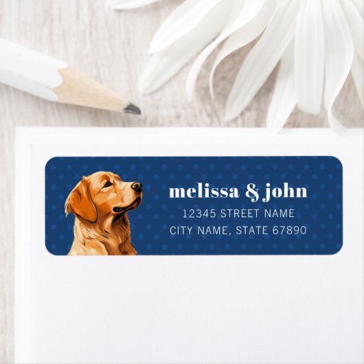 Golden Retriever Return Address Labels (Insitu)