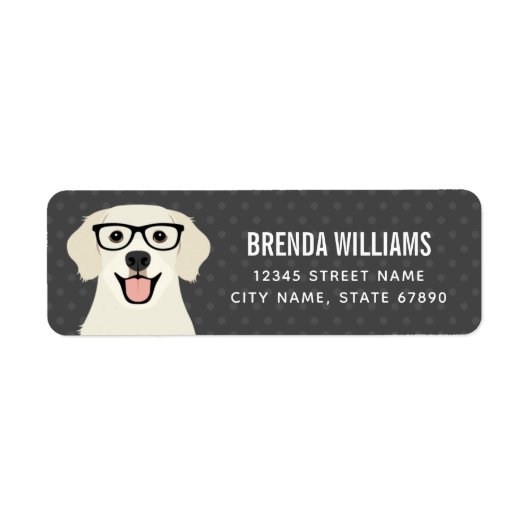 Golden Retriever Return Address Labels (Voorkant)