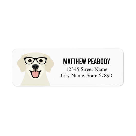 Golden Retriever Return Address Labels (Voorkant)