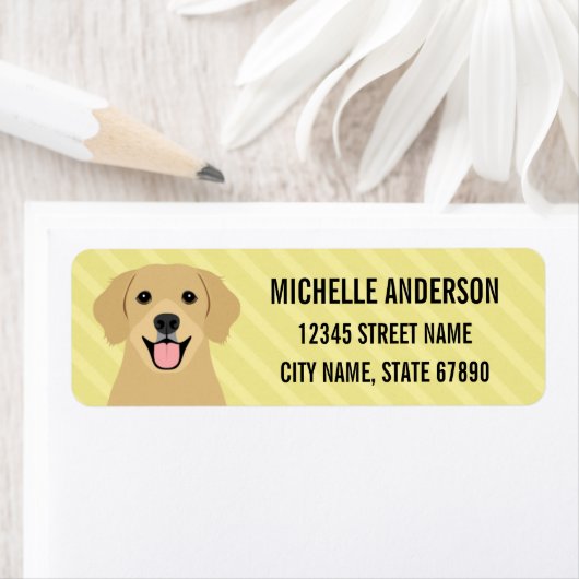 Golden Retriever Return Address Labels (Insitu)