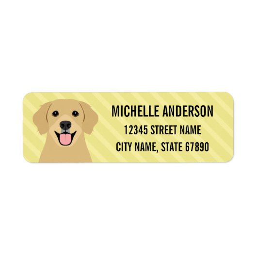 Golden Retriever Return Address Labels (Voorkant)
