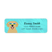 Golden Retriever Return Address Labels (Voorkant)