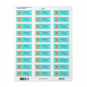 Golden Retriever Return Address Labels (Full Sheet)