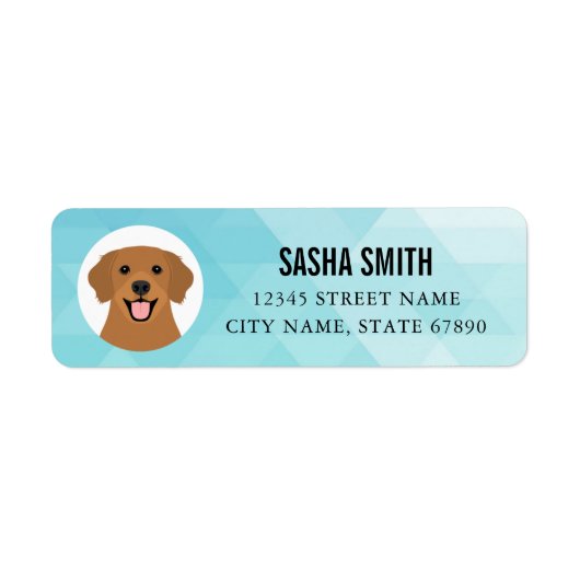 Golden Retriever Return Address Labels (Voorkant)