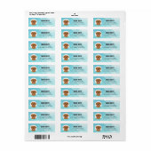 Golden Retriever Return Address Labels (Full Sheet)