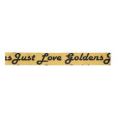 Golden Retriever Ribbon, gewoon liefdesgoden Satijnen Lint (Voorkant)