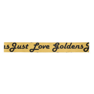 Golden Retriever Ribbon, gewoon liefdesgoden Satijnen Lint