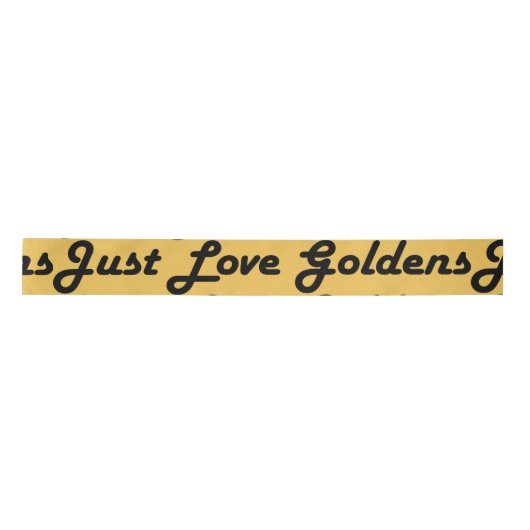 Golden Retriever Ribbon, gewoon liefdesgoden Satijnen Lint (Voorkant)