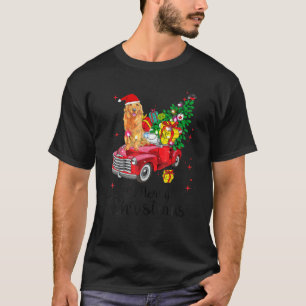 Golden Retriever Ride Red Truck Pajama T-shirt