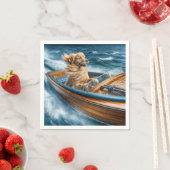 Golden Retriever rijdt op een oude motorboot Servet (Insitu)