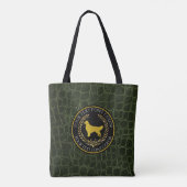 Golden Retriever Ringside Leather Patroon Tote Bag (Achterkant)
