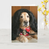 Golden Retriever Rock en Roll Dog Birthday Kaart (Gele Bloem)