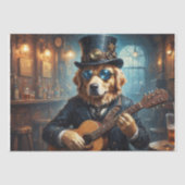 Golden Retriever Rockstar - Hor. - Ontkoppeling - Tissuepapier (Voorkant)