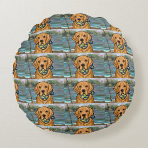 Golden Retriever Rond Kussen