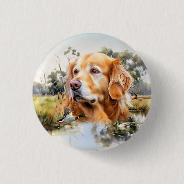 Golden Retriever Ronde Button 3,2 Cm