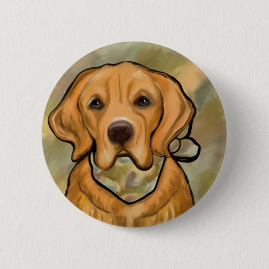 Golden Retriever Ronde Button 5,7 Cm (Voorkant)
