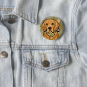 Golden Retriever Ronde Button 5,7 Cm (In situ)