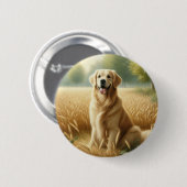 Golden Retriever Ronde Button 5,7 Cm (Voorkant /achterkant)