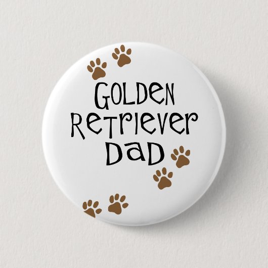 Golden Retriever Ronde Button 5,7 Cm (Voorkant)