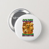 Golden Retriever  Ronde Button 5,7 Cm (Voorkant /achterkant)