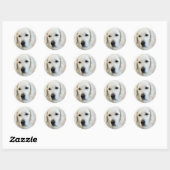Golden Retriever Ronde Sticker (Vel)
