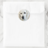 Golden Retriever Ronde Sticker (Tas)