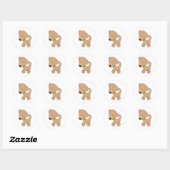 Golden Retriever Ronde Sticker (Vel)