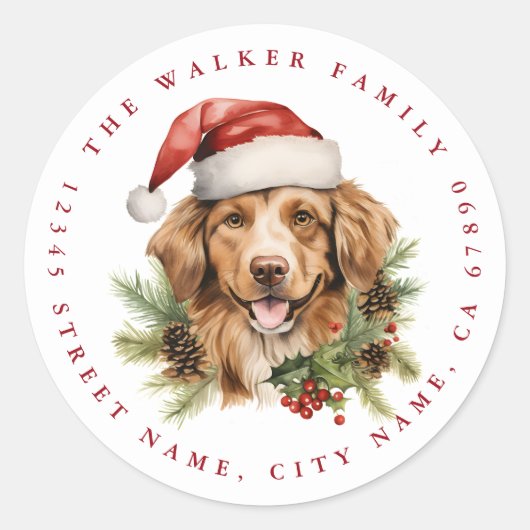 Golden Retriever Ronde Stickers (Voorkant)
