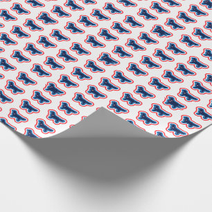 Golden Retriever Rood Wit En Blauw 4 juli Cadeaupapier