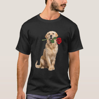 Golden Retriever Roos Valentine Day Dierenvrienden T-shirt