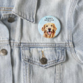 Golden Retriever Round Button Pin (In situ)