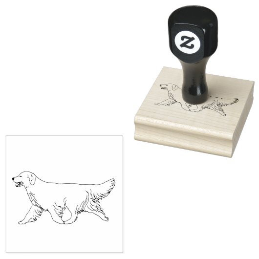 Golden Retriever Rubberstempel (Gestempeld)