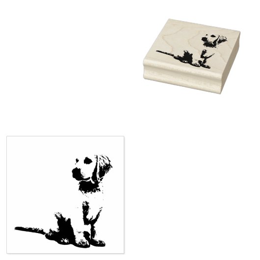 Golden Retriever Rubberstempel (Gestempeld)