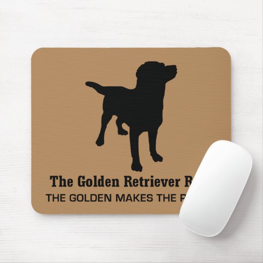 Golden Retriever Rule Mousepad Muismat (Met muis)