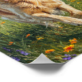 Golden Retriever Run | Impressionist Art Poster (Hoek)