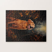 Golden Retriever 's nachts Legpuzzel (Horizontaal)