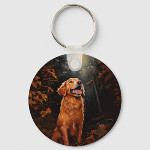 Golden Retriever 's nachts Sleutelhanger