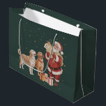 Golden Retriever Santa Christmas Dog Mom Groot Cadeauzakje<br><div class="desc">Golden Retriever Santa Christmas Dog Mom</div>