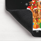 Golden Retriever Santa Christmas Tree Lights Dog X Muismat (Hoek)