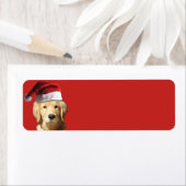 Golden Retriever Santa Claus Etiket (Insitu)