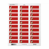 Golden Retriever Santa Claus Etiket (Full Sheet)