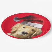 Golden Retriever Santa Claus Papieren Bordje (Gekanteld)