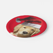 Golden Retriever Santa Claus Papieren Bordje (Gekanteld)