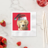 Golden Retriever Santa Claus Servet (Insitu)