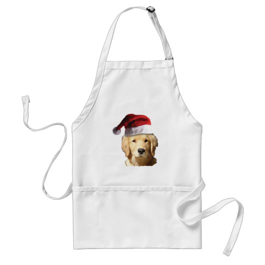 Golden Retriever Santa Claus Standaard Schort (Voorkant)