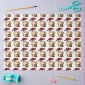 Golden Retriever Santa Claus Tissuepapier (Craft)