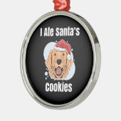 Golden Retriever Santa Dog Metalen Ornament (Links)